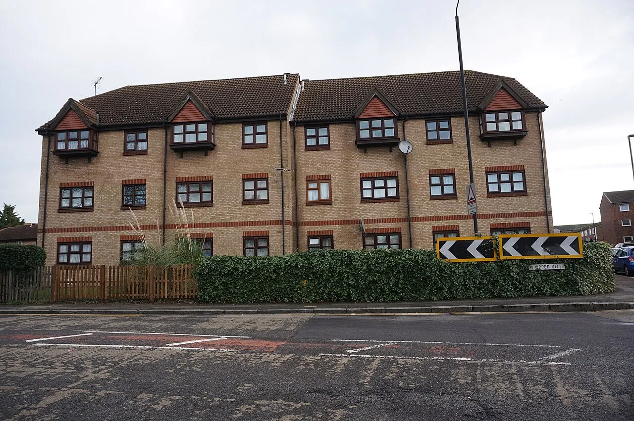 Three-storey purpose-built block of flats in Plaistow, East London